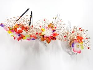 アンティーク　つまみ細工　髪飾りセット